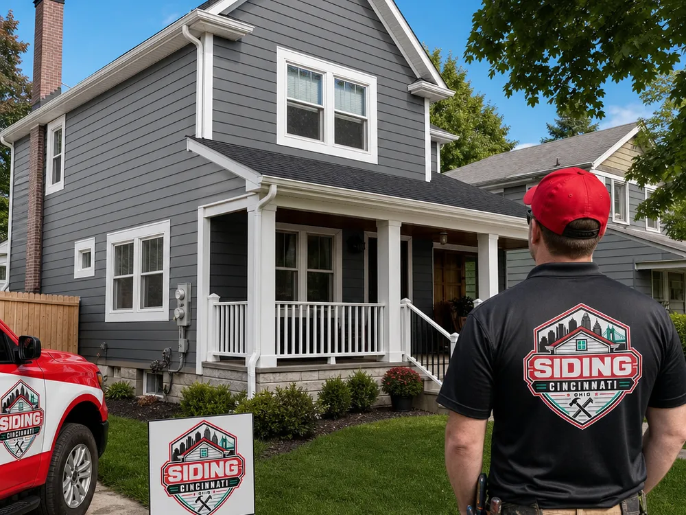Wide exterior shot of a freshly sided home with consistent reveals, clean corner posts, and tidy transitions at soffit and fascia.