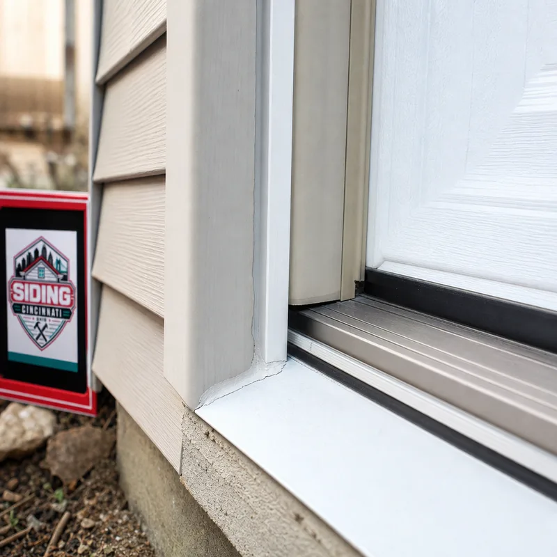 Properly integrated flashing and trim at a door opening with neat caulk lines and correct bottom-edge clearances